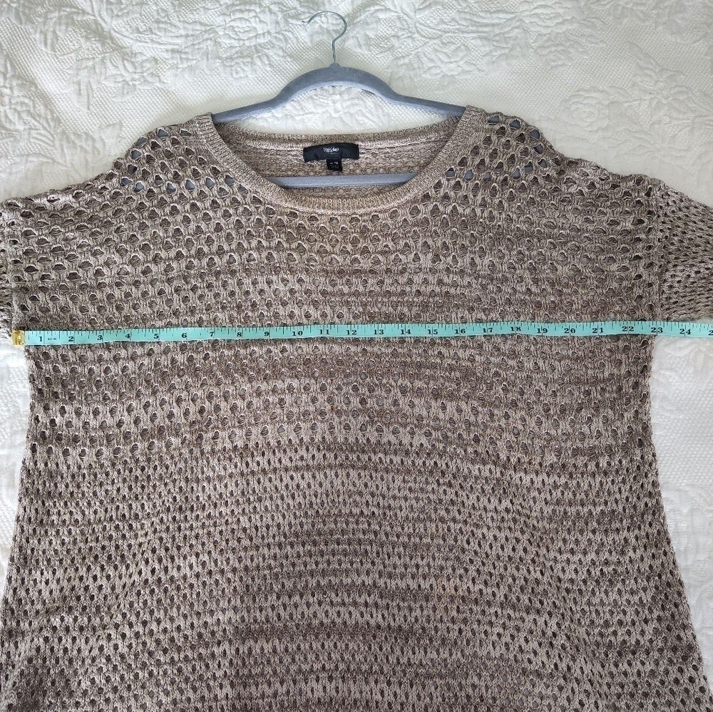 Mossimo Crochet Mid sleeves Top XL - Picture 7 of 8